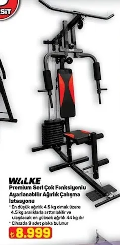 Walke Premium Seri Çok Fonksiyonlu Ayarlanabilir Ağırlık Çalışma İstasyonu