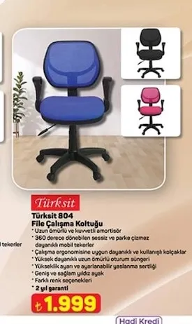 Türksit 804 File Çalışma Koltuğu
