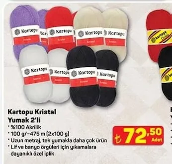 Kartopu Kristal Yumak 2'Li