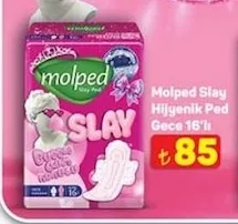 Molped Slay Hijyenik Ped Gece 16'Lı