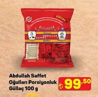 Abdullah Saffet Oğulları Porsiyonluk Güllaç 100 G