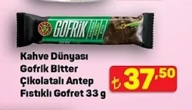 Kahve Dünyası Gofrik Bitter Çikolatalı Antep Fıstıklı Gofret 33 G