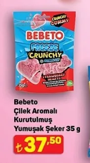 Bebeto Çilek Aromalı Kurutulmuş Yumuşak Şeker 35 G