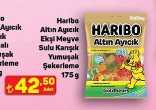 Haribo Altın Ayıcık Ekşi Meyve Sulu Karışık Yumuşak Şekerleme 175 G