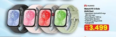 Huawei Watch Fit-3 Solo Akıllı Saat