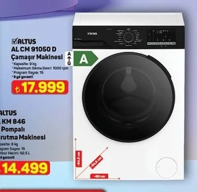 Altus Al Cm 91050 D Çamaşır Makinesi
