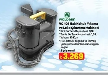 Wäldern Vc 101 Halı Koltuk Yıkama Ve Leke Çıkartma Makinesi