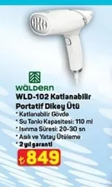 Wäldern Wld-102 Katlanabilir Portatif Dikey Ütü