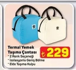 Termal Yemek Taşıma Çantası