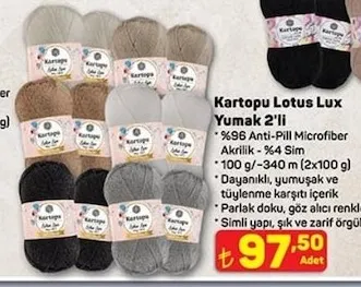 Kartopu Lotus Lux Yumak 2'Li