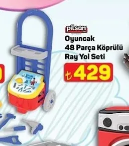 Pilsan Oyuncak 48 Parça Köprülü Ray Yol Seti
