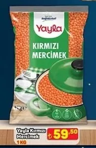 Yayla Kırmızı Mercimek 1 Kg
