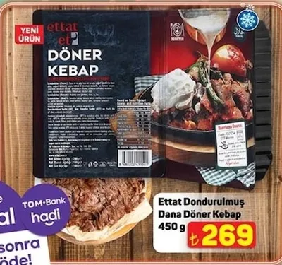 Ettat Dondurulmuş Dana Döner Kebap 450 G