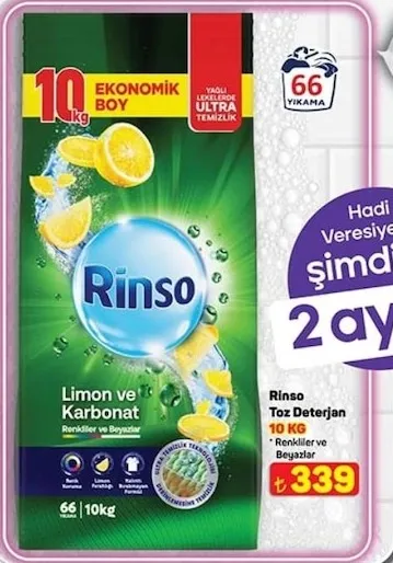 Rinso Toz Deterjan 10 Kg