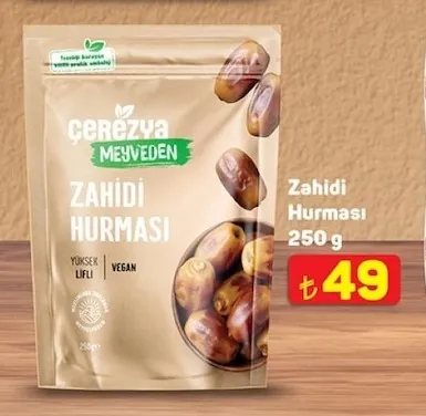 Çerezya Meyveden Zahidi Hurması 250 G