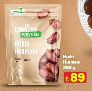 Çerezya Meyveden Hudri Hurması 250 G