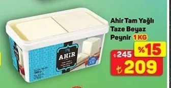 Ahir Tam Yağlı Taze Beyaz Peynir 1Kg