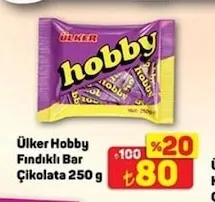 Ülker Hobby Fındıklı Bar Çikolata 250 G