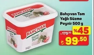 Bahçıvan Tam Yağlı Süzme Peynir 500 G