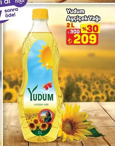 Yudum Ayçiçek Yağı 2 L
