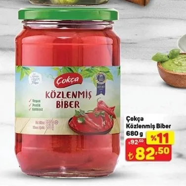 Çokça Közlenmiş Biber 680 G