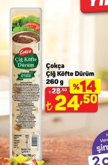 Çokça Çiğ Köfte Dürüm 260 G