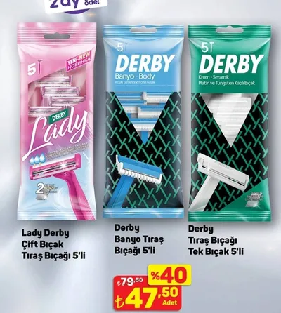 Lady Derby Çift Bıçak Tıraş Bıçağı 5'Li