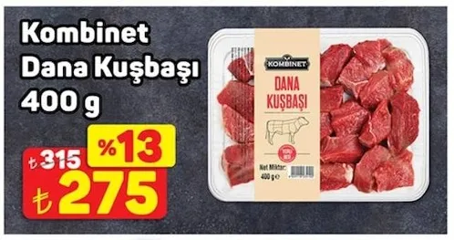 Kombinet Dana Kuşbaşı 400 G