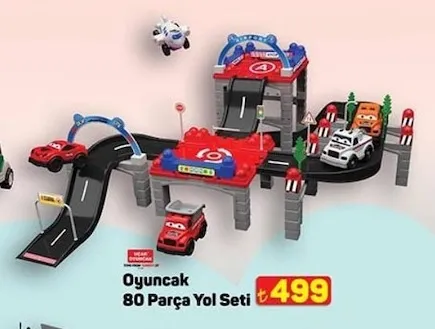 Oyuncak 80 Parça Yol Seti