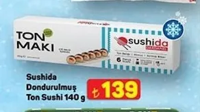 Sushida Dondurulmuş Ton Sushi 140 G