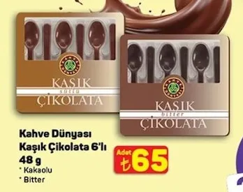 Kahve Dünyası Kaşık Çikolata 6'Lı 48 G