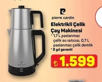 Pierre Cardin Elektrikli Çelik Çay Makinesi