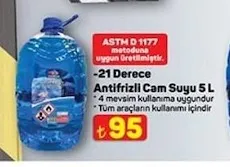 -21 Derece Antifrizli Cam Suyu 5 L
