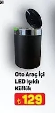 Oto Araç İçi Led Işıklı Küllük