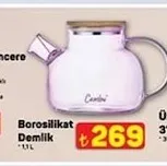 Borosilikat Demlik 1.1 L