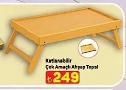 Katlanabilir Çok Amaçlı Ahşap Tepsi