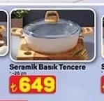 Seramik Basık Tencere 26 Cm