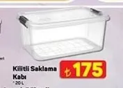 Kilitli Saklama Kabı 20 L