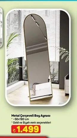 Metal Çerçeveli Boy Aynası