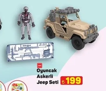Oyuncak Askerli Jeep Seti