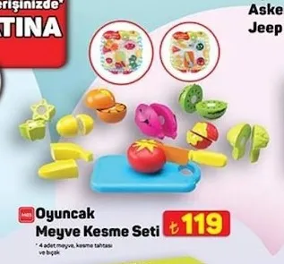 Oyuncak Meyve Kesme Seti