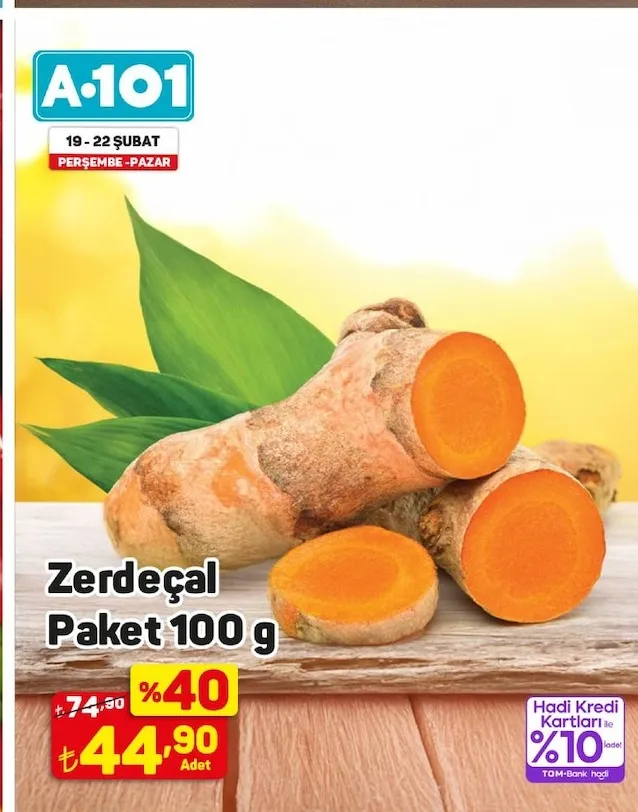 Zerdeçal Paket 100 G