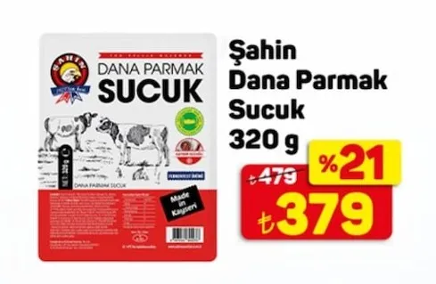 Şahin Dana Parmak Sucuk 320 G