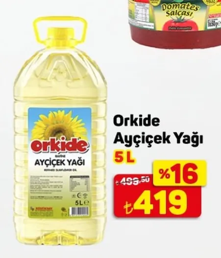 Orkide Ayçiçek Yağı 5 L