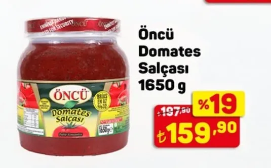 Öncü Domates Salçası 1650 G
