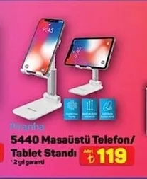 Piranha 5440 Masaüstü Telefon/Tablet Standı