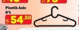 Plastik Askı 6'Lı