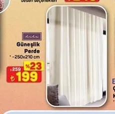 Güneşlik Perde 250X210 Cm
