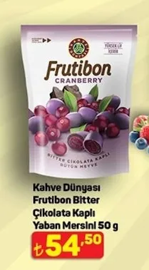 Kahve Dünyası Frutibon Bitter Çikolata Kaplı Yaban Mersini 50 G
