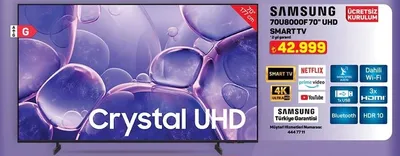 Samsung 70U8000F 70" Uhd Smart Tv